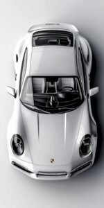 Porsche vehicle inspection in garage